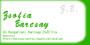 zsofia barcsay business card